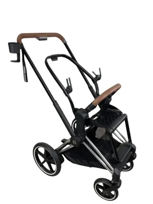 Cybex PRIAM Stroller Frame And Seat, 2021, Chrome/Brown