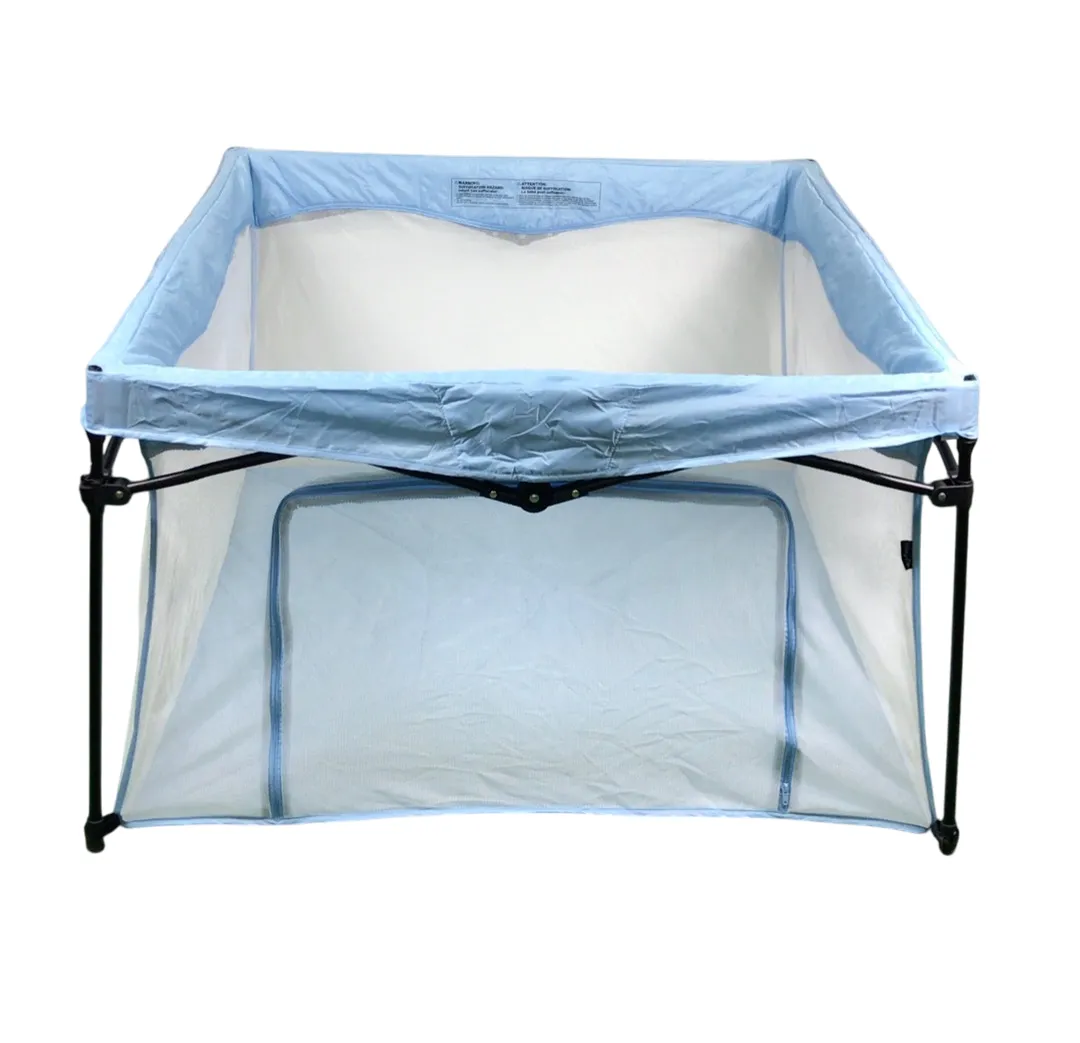 Dream On Me Ziggy Square Baby Playpen, Blue, No Canopy