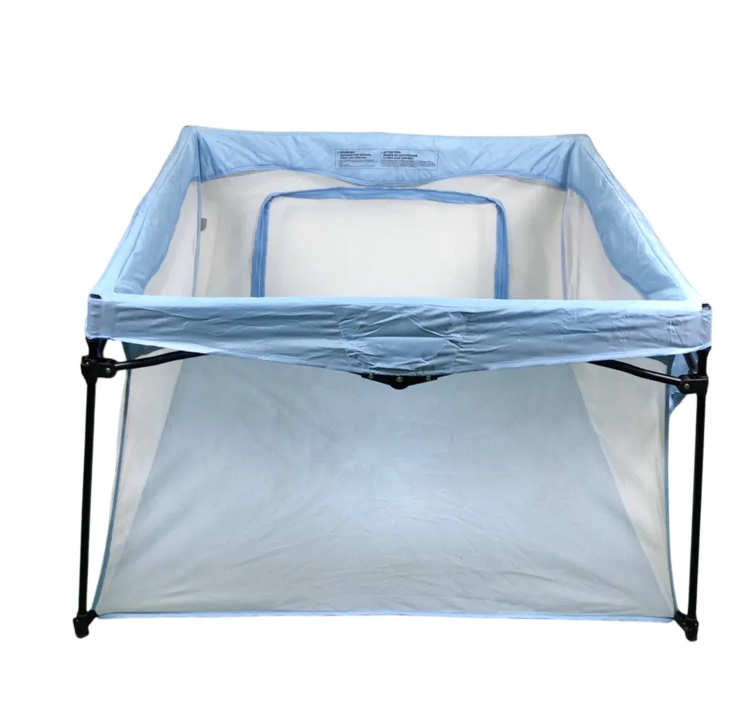 Dream On Me Ziggy Square Baby Playpen, Blue, No Canopy