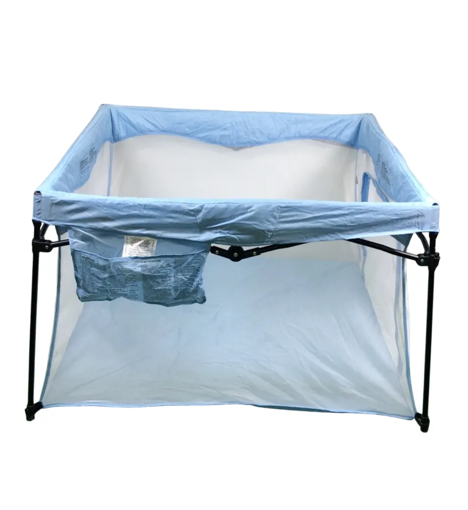 Dream On Me Ziggy Square Baby Playpen, Blue, No Canopy