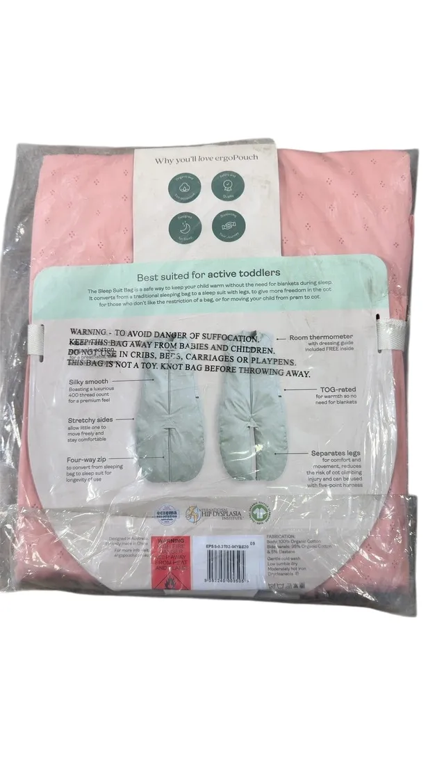 ErgoPouch Sleep Suit Bag .3 TOG, 2-4 Years, Berries