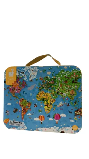 Janod 300 Piece Giant World Map Puzzle