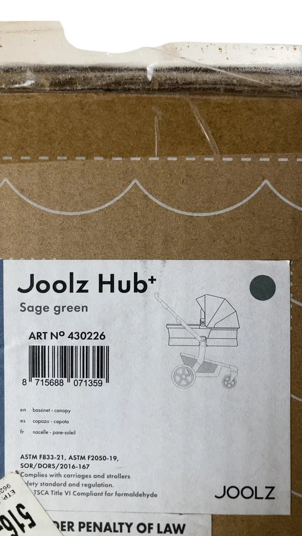 Joolz Hub  Bassinet Carry Cot, Sage Green