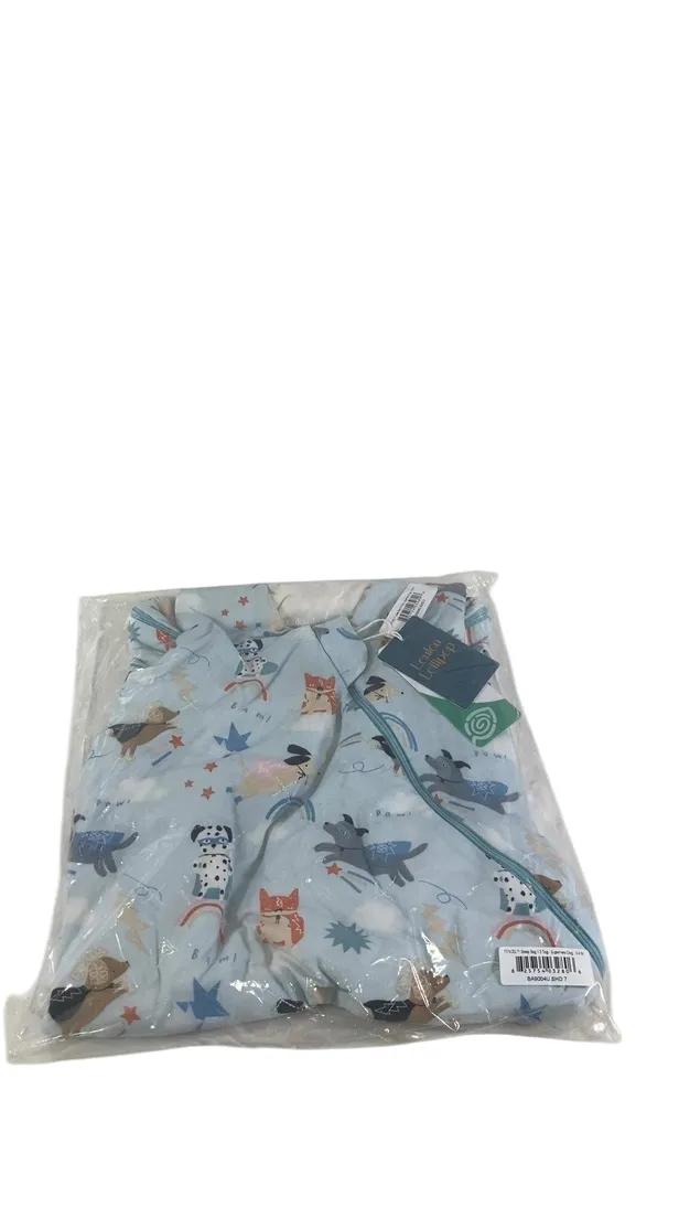 LouLou Lollipop Tencel Sleep Bag, 0-6 Months, Superhero Dog, 1.0 TOG