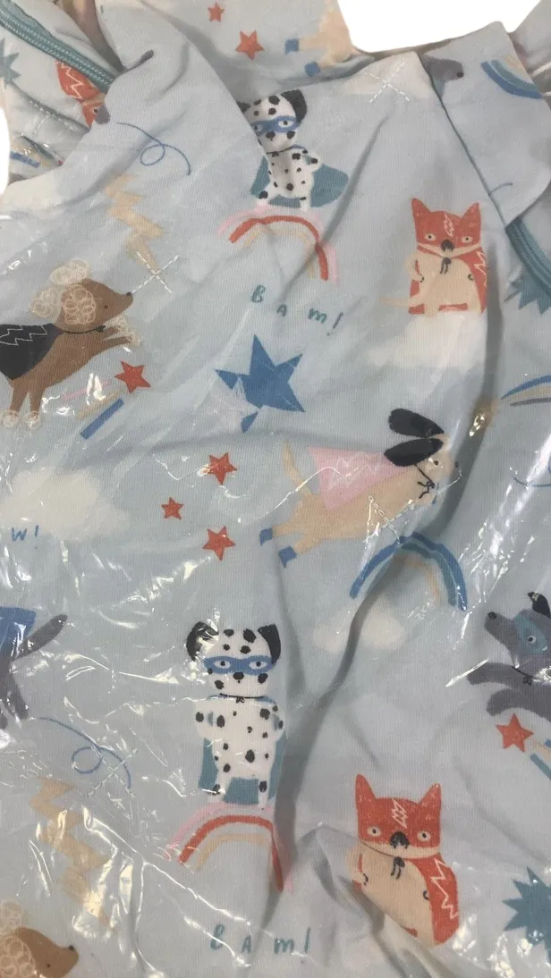LouLou Lollipop Tencel Sleep Bag, 0-6 Months, Superhero Dog, 1.0 TOG