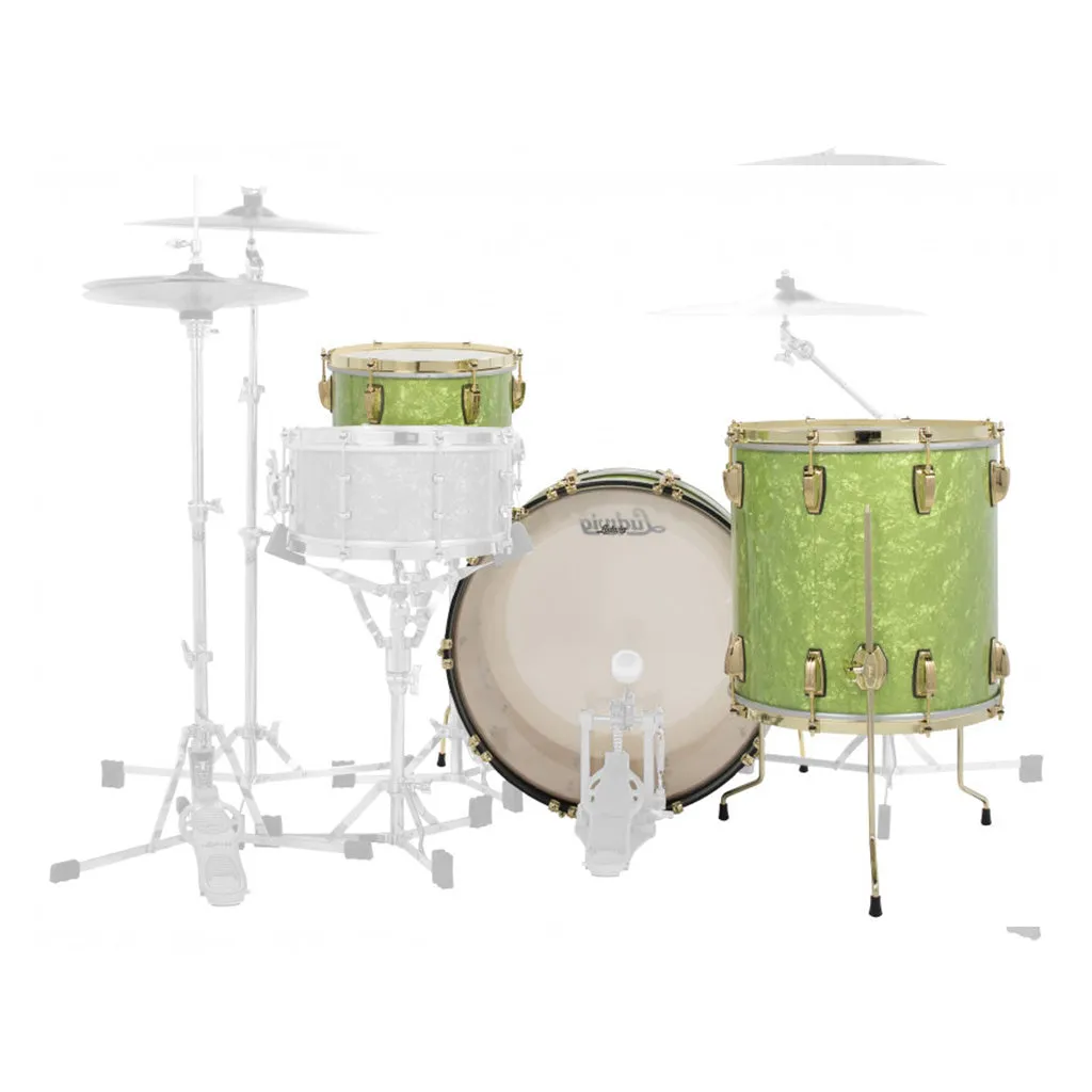 Ludwig 110th Anniversary Classic Maple KIT - Emerald Green Ripple with Brass HW - 13, 16, 22