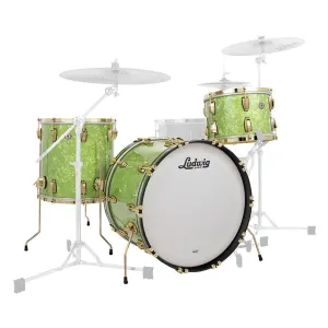 Ludwig 110th Anniversary Classic Maple KIT - Emerald Green Ripple with Brass HW - 13, 16, 22