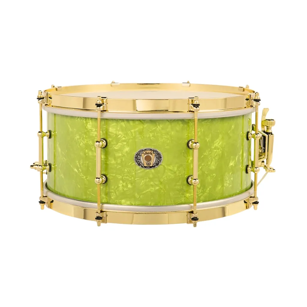 Ludwig 110th Anniversary Classic Maple SNARE - Emerald Green Ripple with Brass HW