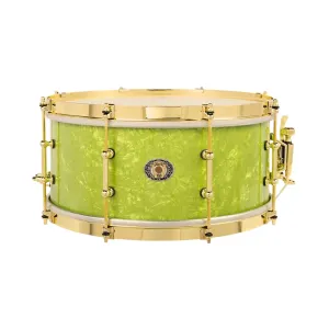 Ludwig 110th Anniversary Classic Maple SNARE - Emerald Green Ripple with Brass HW