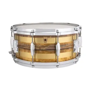 Ludwig LB464RS Supraphonic Raw Brass Striped 14X6.5 Snare Drum