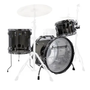 Ludwig Vistalite 3 Piece FAB Shell Pack Smoke