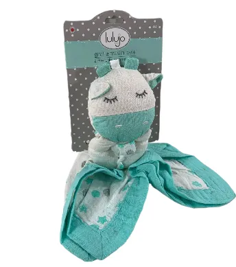 Lulujo Lovey, Aqua, Giraffe