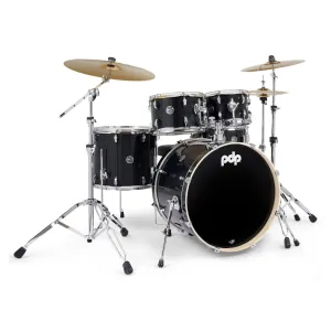 PDP Mainstage 5-Piece Complete Drum Set with Hardware and Cymbals - Black Sparkle