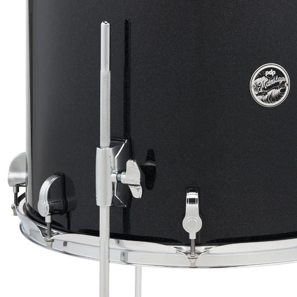 PDP Mainstage 5-Piece Complete Drum Set with Hardware and Cymbals - Black Sparkle