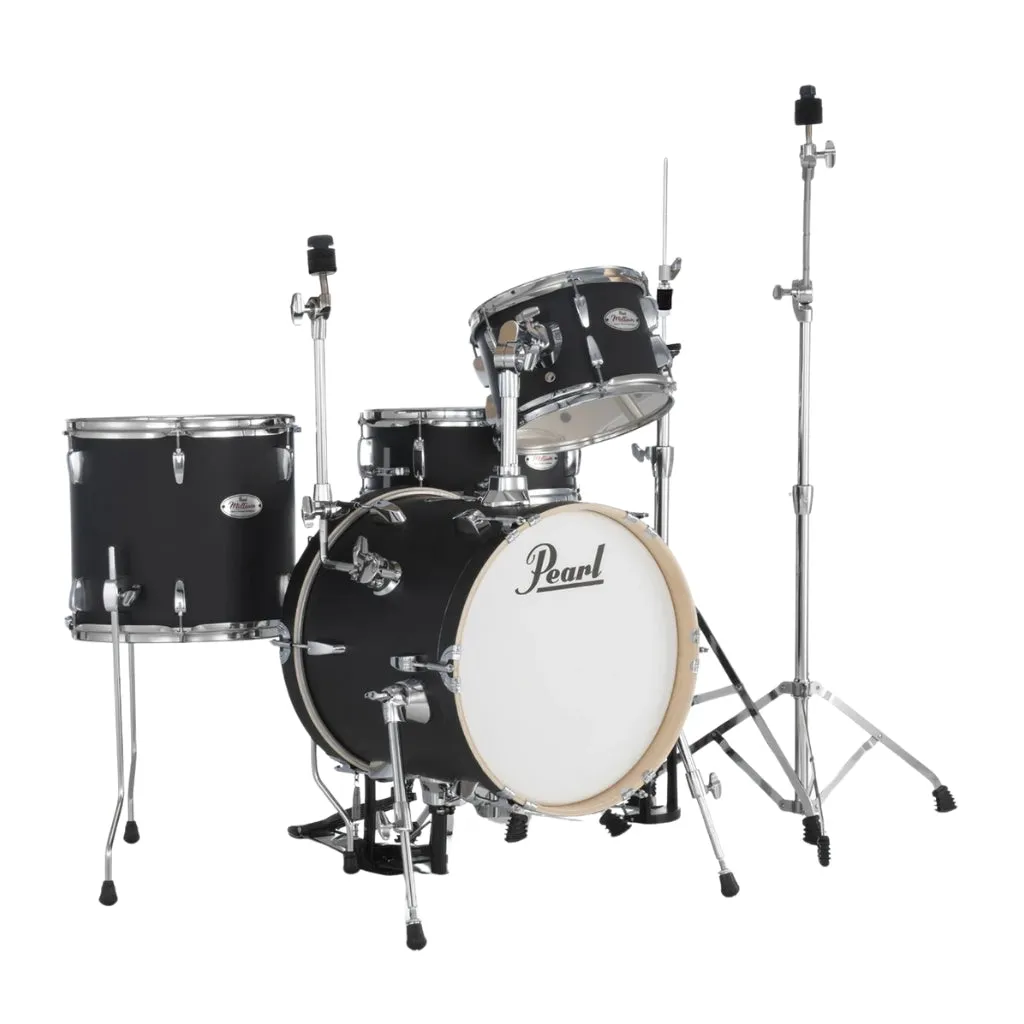 Pearl Midtown Series MT564C752 4-piece Drum Set with Hardware - Matte Asphalt Black