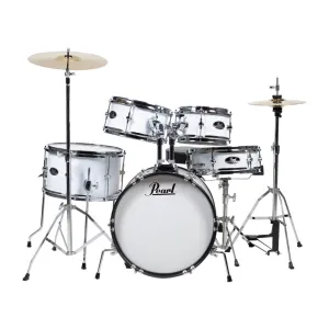 Pearl Roadshow Junior 5-Piece Drum Kit Pack with Hardware & Cymbals - Pure White