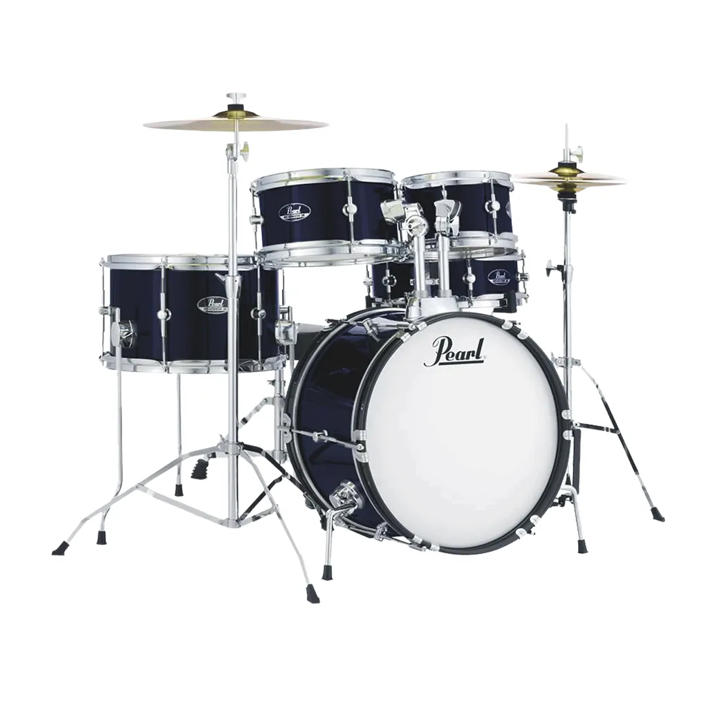 Pearl Roadshow Junior 5-Piece Drum Kit Pack with Hardware & Cymbals - Royal Blue Metallic