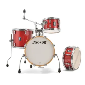 Sonor AQX Series Jungle Drum Set, Red Moon Sparkle