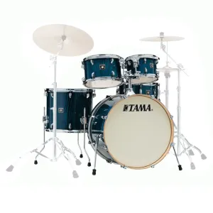 Tama CL52KRSP Superstar Classic 5-Piece Shell Pack with 22" Bass Drum - Gloss Sapphire Lacebark Pine