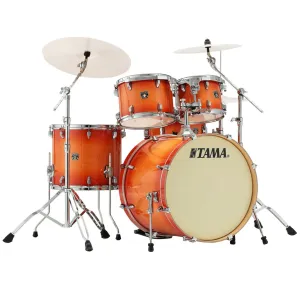 Tama CL52KS Superstar Classic 5-Piece Shell Pack with 22" Bass Drum and SM5W Hardware Pack Included - Tangerine Lacquer Burst