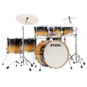 Tama CL72S Superstar Classic 7-Piece Shell Pack with 22" Bass Drum and SM5W Hardware - Gloss Lacebark Pine Fade