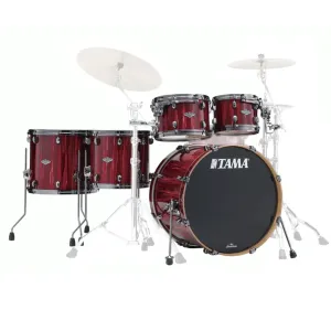 Tama MBS52RZBNS Starclassic Performer 5-Piece Shell Pack with 22" Bass Drum - Crimson Red Waterfall