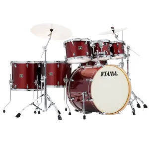 Tama Superstar Classic 7-Piece Shell Pack with 22" Bass Drum and SM5W Hardware Pack Included - Dark Red Sparkle