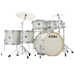 Tama Superstar Classic 7-Piece Shell Pack with 22" Bass Drum and SM5W Hardware Pack Included - Vintage White Sparkle