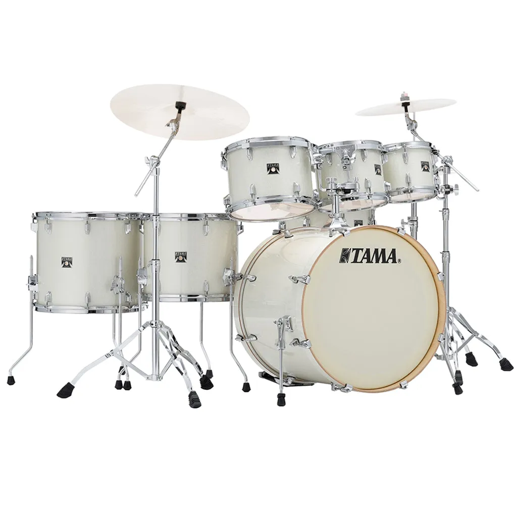Tama Superstar Classic 7-Piece Shell Pack with 22" Bass Drum and SM5W Hardware Pack Included - Vintage White Sparkle