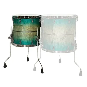 Tama TMF1414SRECB Star Maple 14"x14" Floor Tom - Emerald Sea Curly Maple Burst
