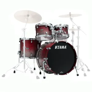 Tama WBS42S Starclassic Walnut/Birch 4-Piece Shell Pack with 22" Bass Drum - Satin Burgundy Fade (No Hardware Included)