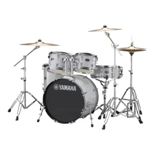 Yamaha Rydeen Fusion Size 5-Piece Complete Drum Set with Hardware and Cymbals - Silver Glitter