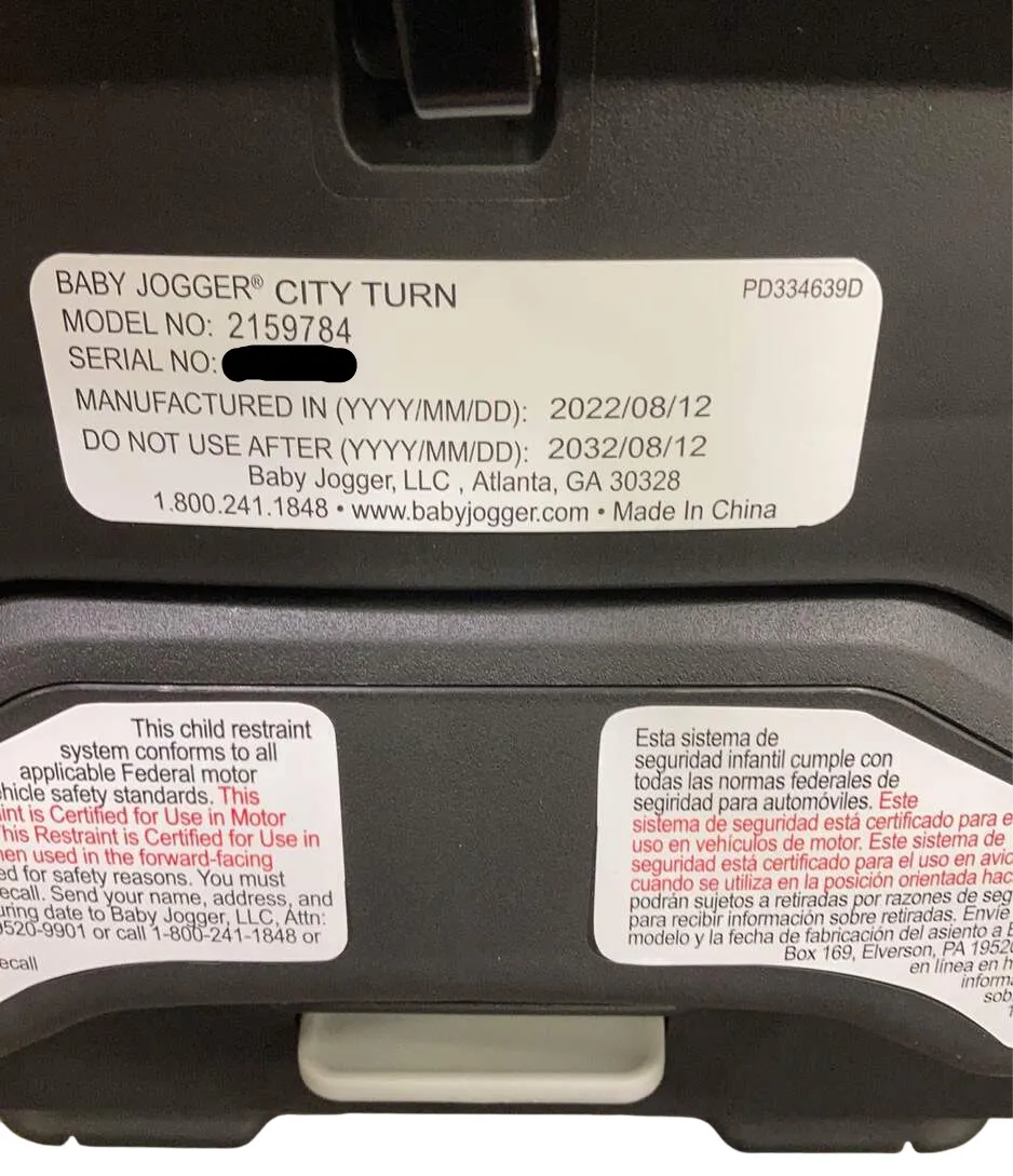 Baby Jogger City Turn Car Seat, 2022, Onyx Black