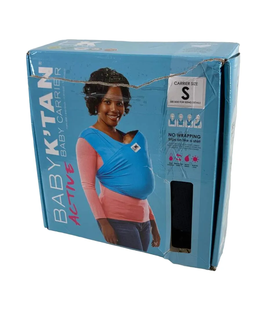 Baby K'tan Active Baby Carrier, Black, Small (6-8 months)