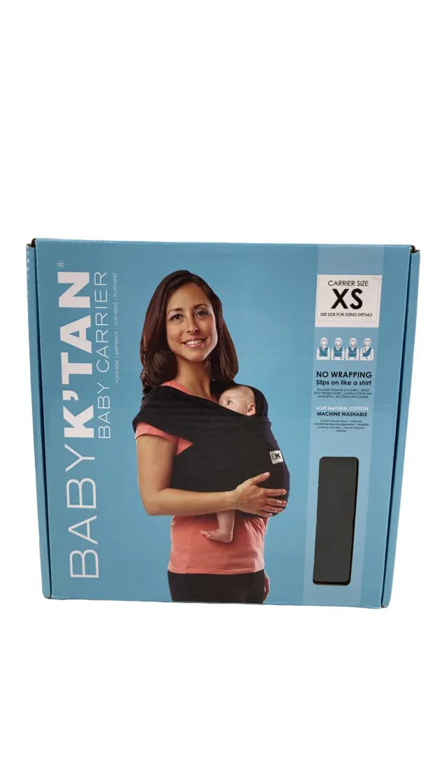 Baby K'tan Baby Carrier, Black, Original, X-Small