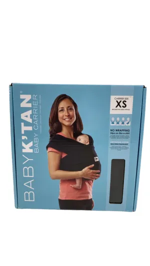 Baby K'tan Baby Carrier, Black, Original, X-Small