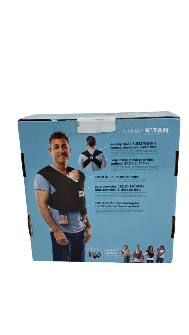 Baby K'tan Baby Carrier, Black, Original, X-Small
