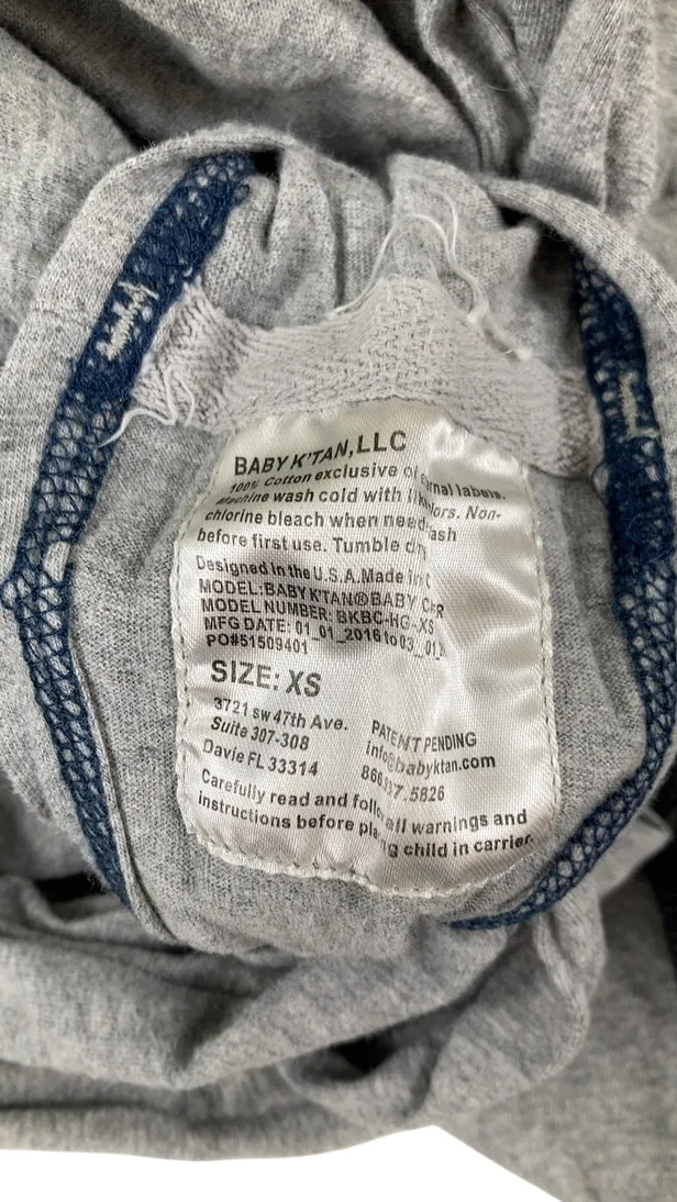 Baby K'tan Baby Carrier, Heather Gray, Original, X-Small