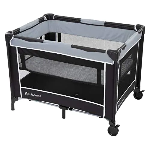 Baby Trend Portable Playard With Bassinet, Twinkle Lime