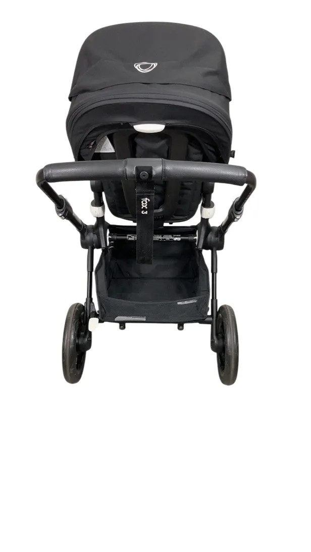 Bugaboo Fox 3 Stroller, 2021, Black, Midnight Black, Midnight Black
