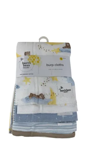 Burt's Bees Baby Burp Cloths, 5-Pack, Celestial