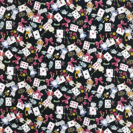 Cats in Wonderland - Black - Funny Cats - Kokka