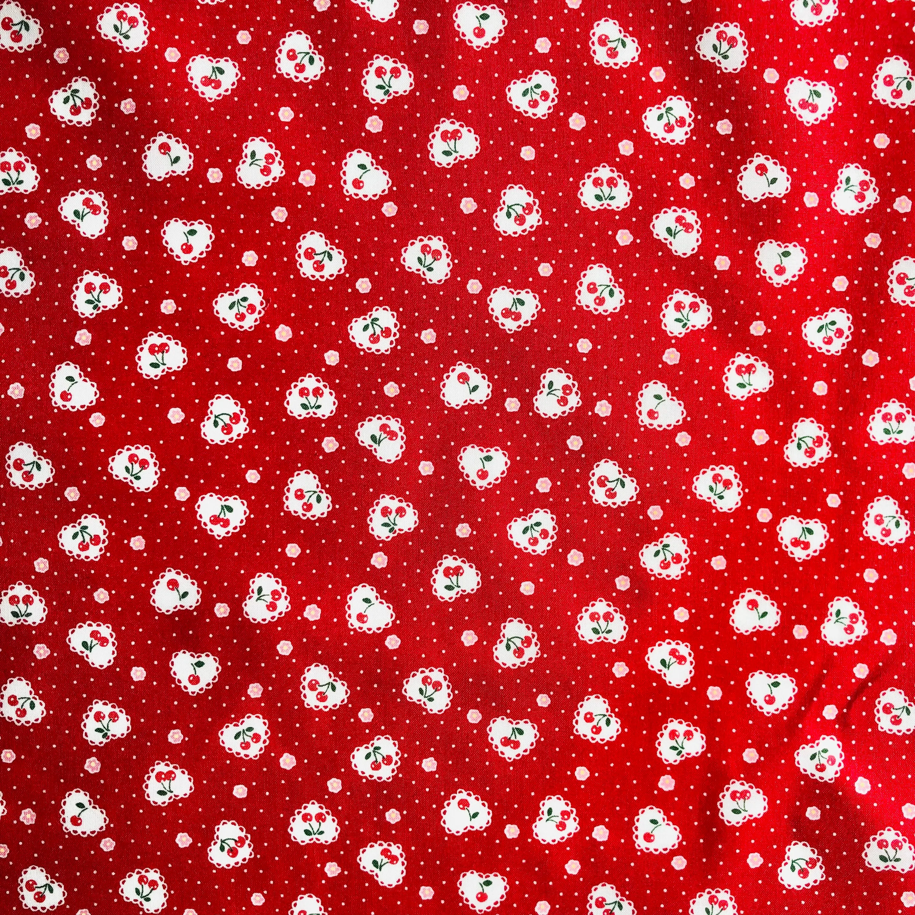 Cherry Heart - Red - Atsuko Matsuyama - 30's Collection - Yuwa