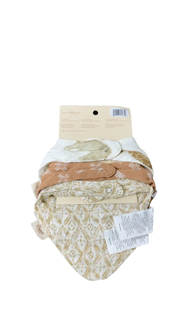 Crane Baby Muslin 3 Piece Bib Set, Kendi