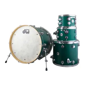 DW Collectors Maple 333 - Teal Satin Oil with Chrome Hardware: 10/12/16/22