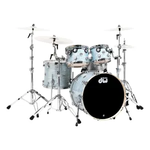 DW Collectors Pure Maple SSC - Pale Blue Oyster FinishPly with Chrome Hardware