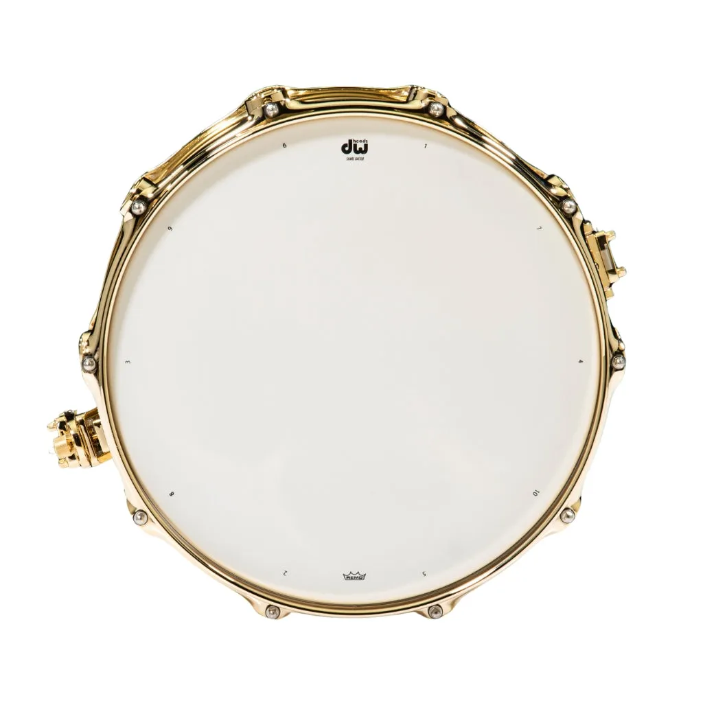 DW Collectors Series 14x6.5  Bell Brass Snare Drum with Gold Hardware - DRVN6514SPG