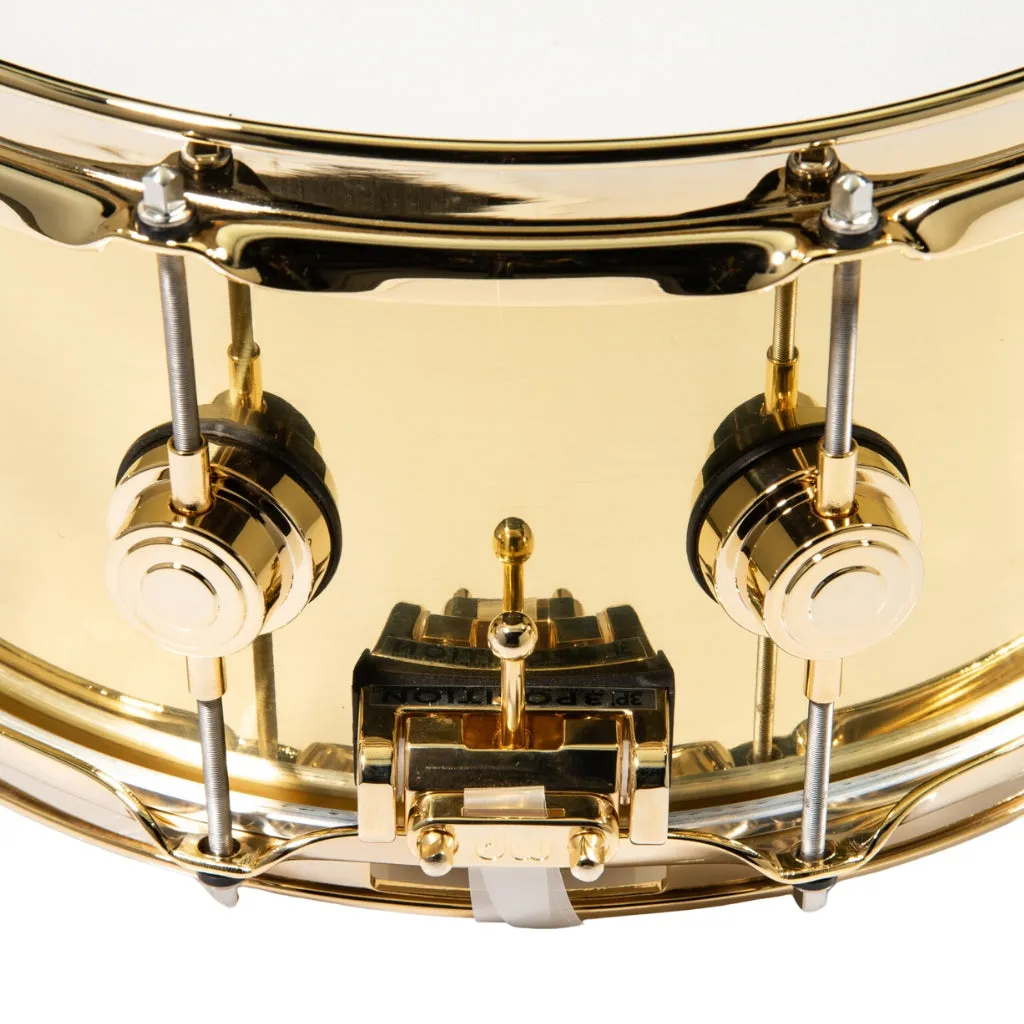 DW Collectors Series 14x6.5  Bell Brass Snare Drum with Gold Hardware - DRVN6514SPG