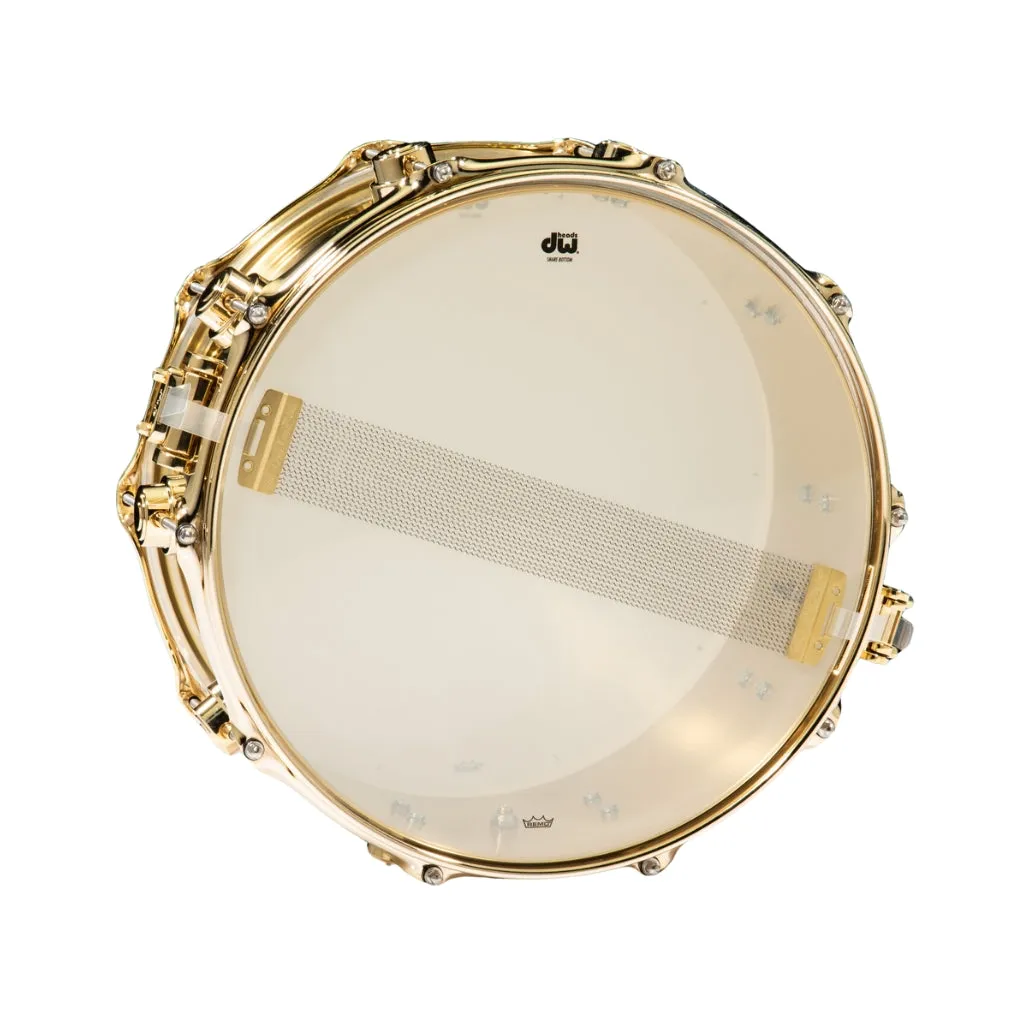 DW Collectors Series 14x6.5  Bell Brass Snare Drum with Gold Hardware - DRVN6514SPG