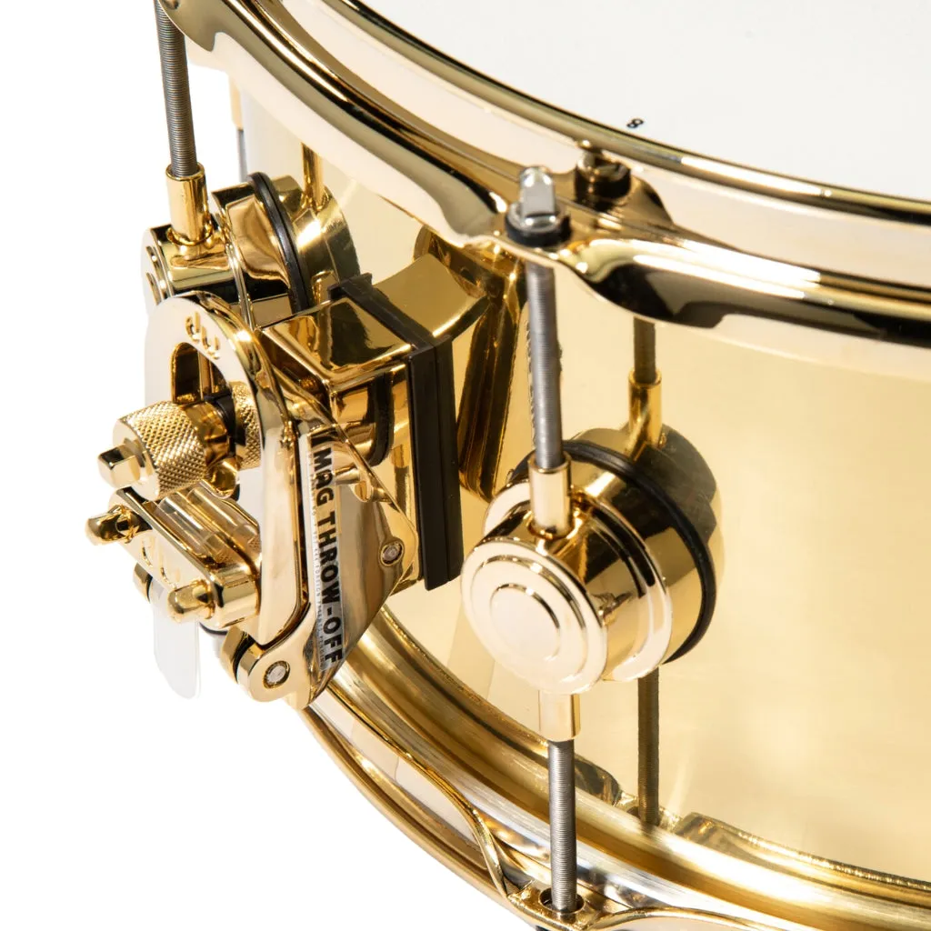 DW Collectors Series 14x6.5  Bell Brass Snare Drum with Gold Hardware - DRVN6514SPG
